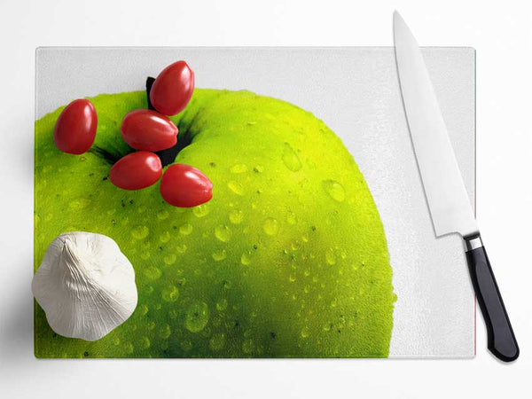 Golden Delicious Glass Chopping Board