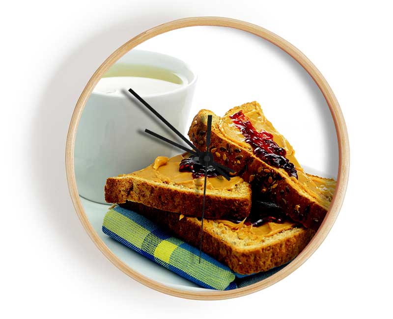 Tea And Toast Clock - Wallart-Direct UK