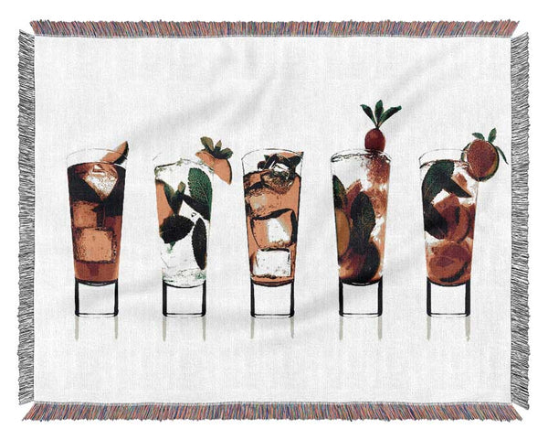 Cocktail Party With Ice Woven Blanket