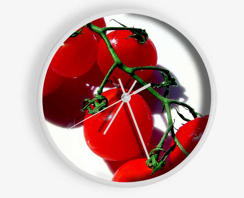 Red Cherry Tomato Vine Clock - Wallart-Direct UK