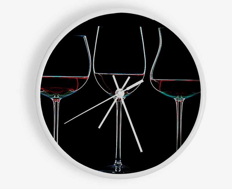 Wine Glass Clock - Wallart-Direct UK