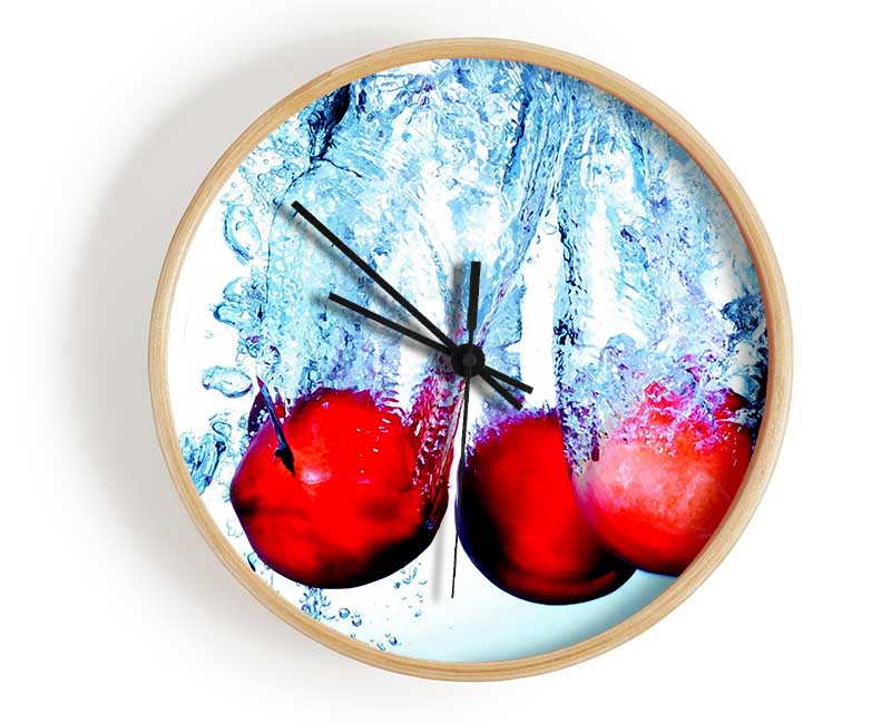 Red Fruit Splash Clock - Wallart-Direct UK