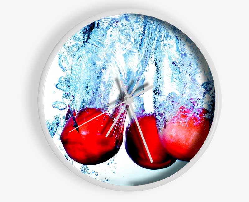 Red Fruit Splash Clock - Wallart-Direct UK