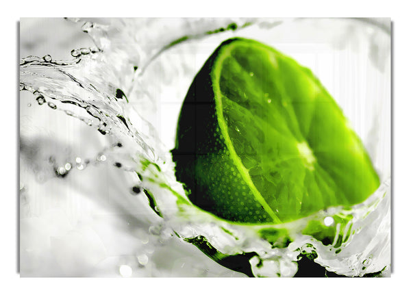 Gin Tonic Lime Splash Küche Canvasb