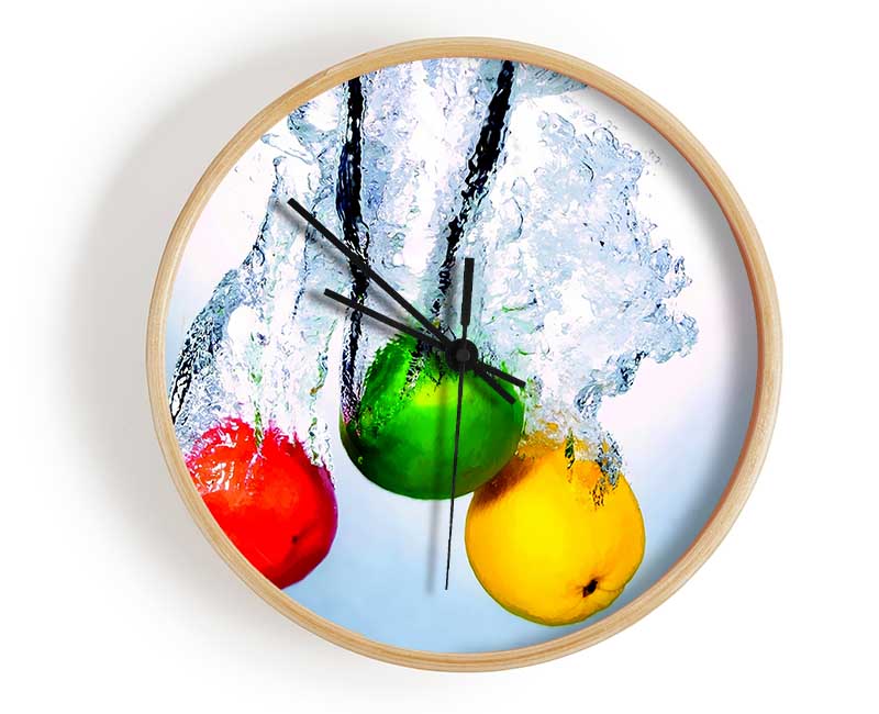 Fruit Trio Splash Clock - Wallart-Direct UK