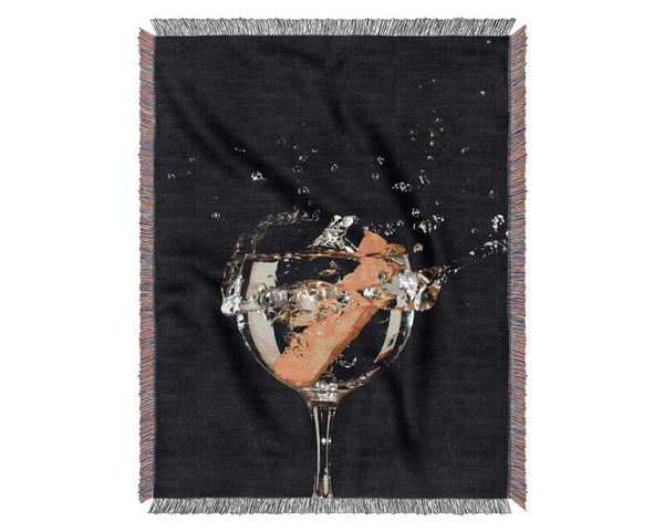 Gin And Tonic Lemon Splash Woven Blanket