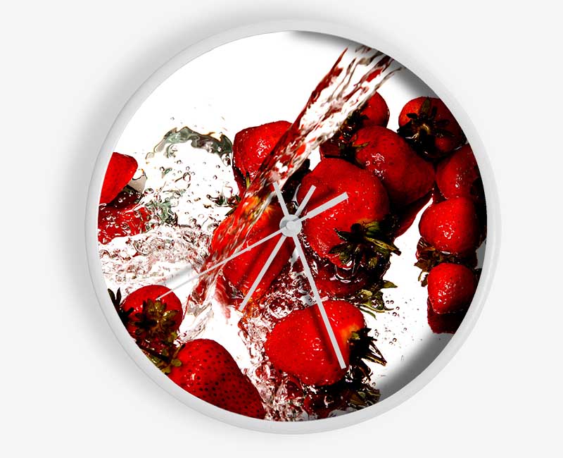 Strawberry Galore Clock - Wallart-Direct UK