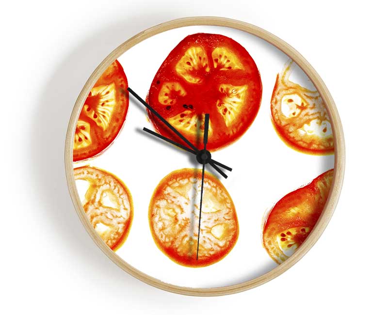 Tomato Slices Clock - Wallart-Direct UK