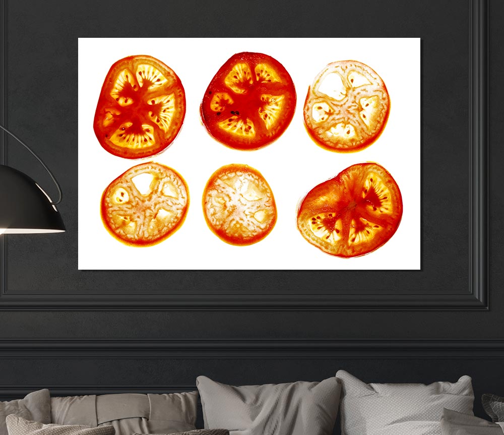 Tomato Slices Print Poster Wall Art