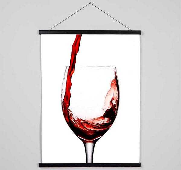 Red Wine Pouring Hanging Poster - Wallart-Direct UK