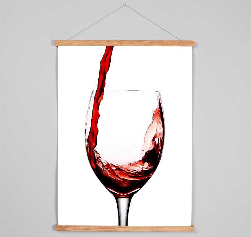 Red Wine Pouring Hanging Poster - Wallart-Direct UK