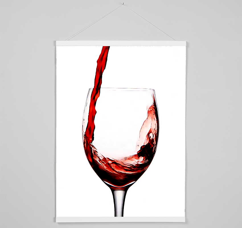 Red Wine Pouring Hanging Poster - Wallart-Direct UK