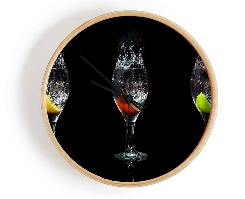 Fruit Cocktail Slash Clock - Wallart-Direct UK