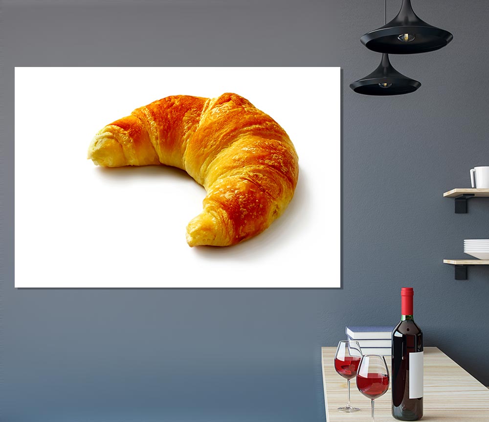 Croissant Delight Print Poster Wall Art