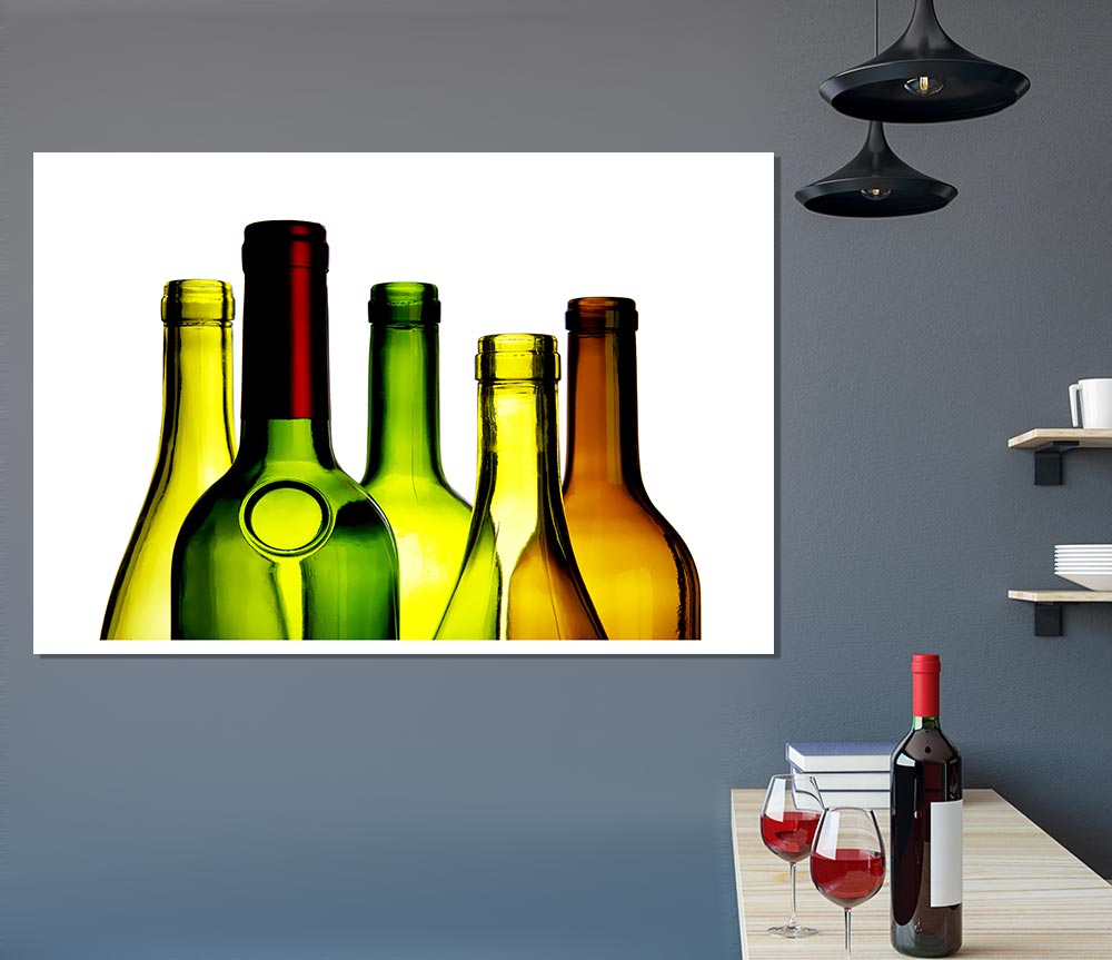 Wine Bottle Galour Print Poster Wall Art