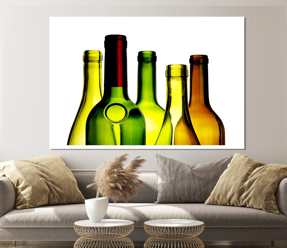 Wine Bottle Galour Print Poster Wall Art