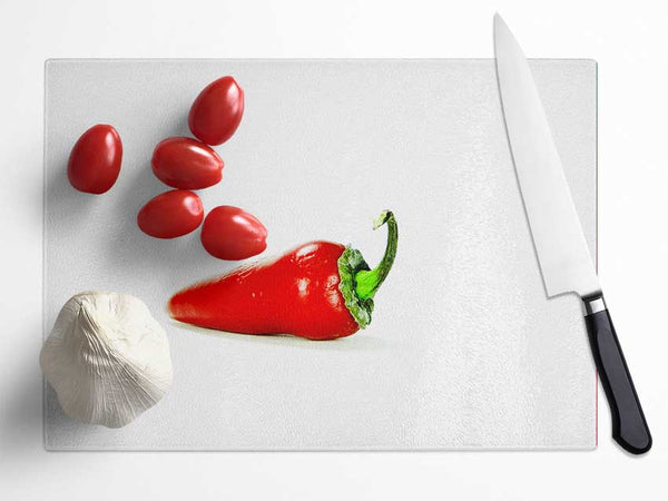 Hot Pepper Glass Chopping Board