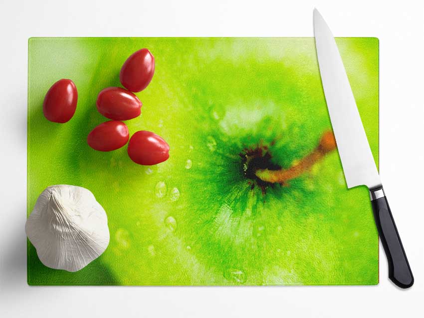 Dewdrop Apple Glass Chopping Board