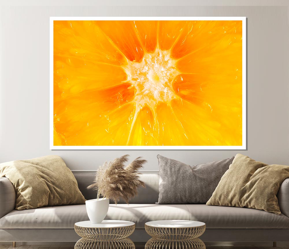 The Centre Of An Orange Print Poster Wall Art