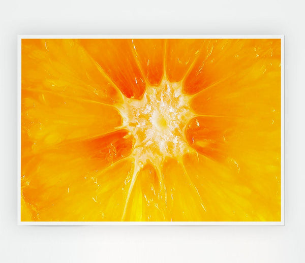 The Centre Of An Orange Print Poster Wall Art