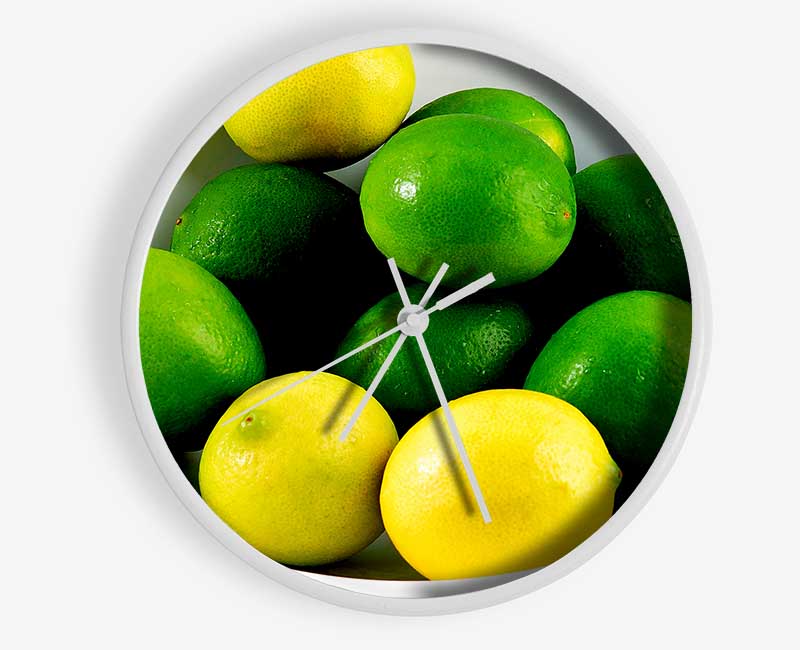 Lemon And Limes Clock - Wallart-Direct UK