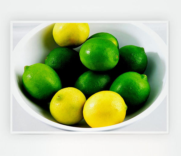 Lemon And Limes Print Poster Wall Art