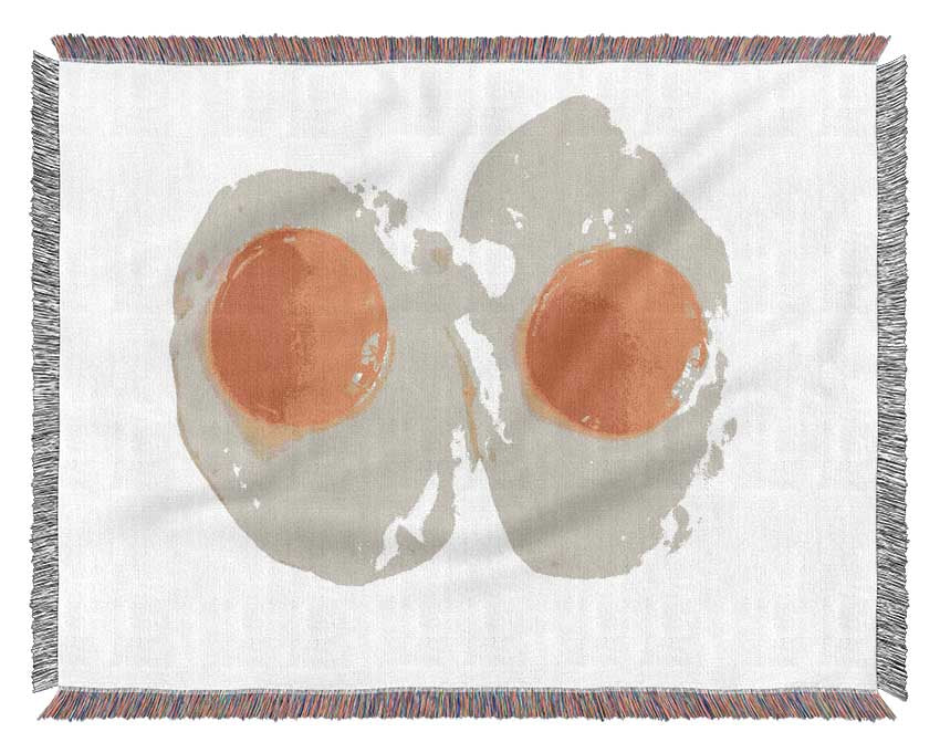 Double Fried Eggs Woven Blanket