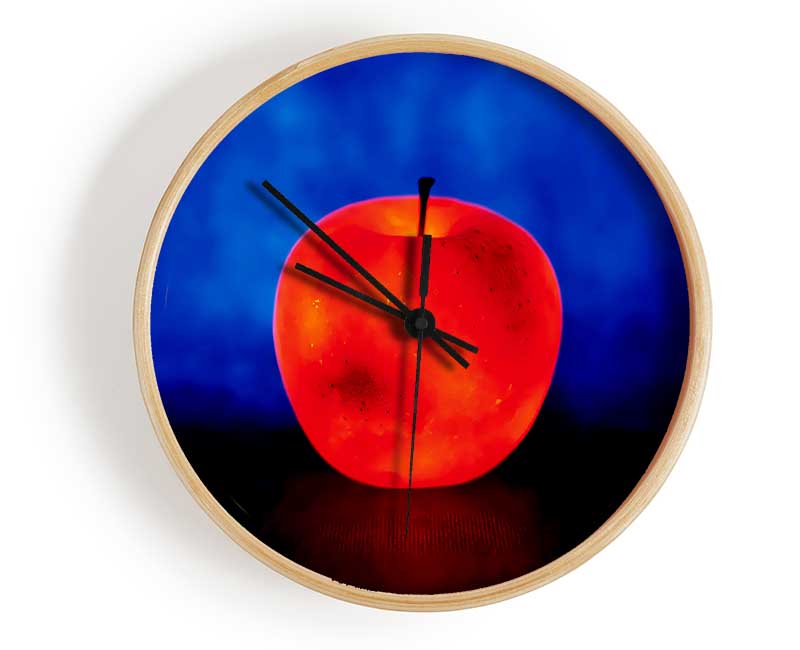 Red Apple Glow Clock - Wallart-Direct UK