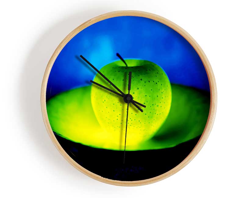 Green Apple Glow Clock - Wallart-Direct UK