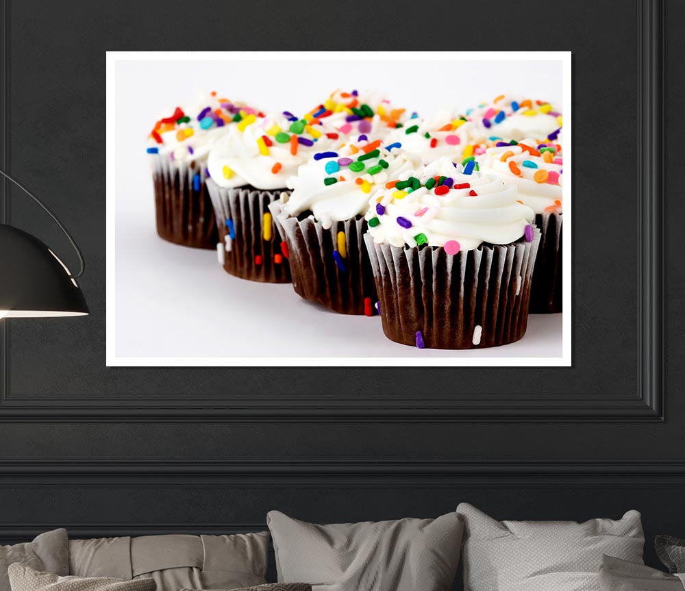 Cupcake Srinkles Print Poster Wall Art