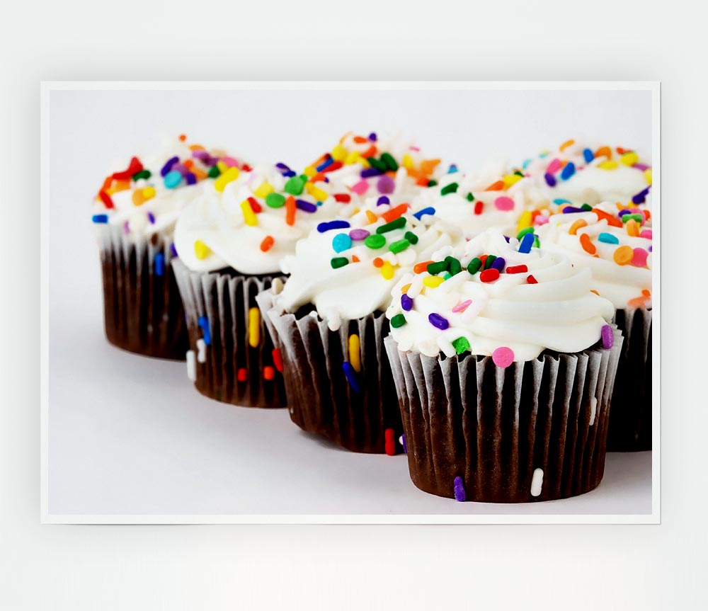 Cupcake Srinkles Print Poster Wall Art