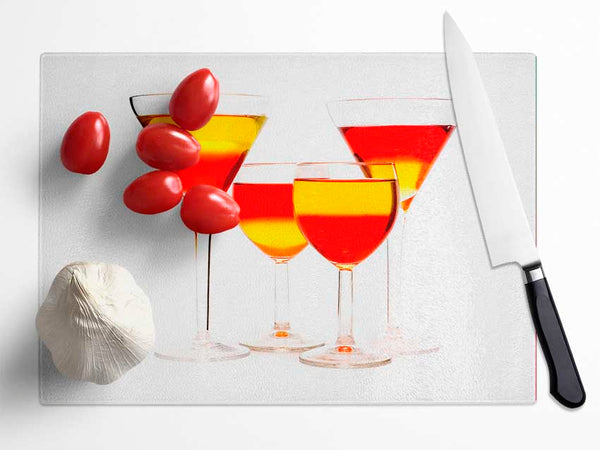 Anyone For Mixed Cocktails Glass Chopping Board