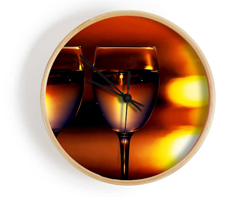 Sunset Wine Lovers Clock - Wallart-Direct UK