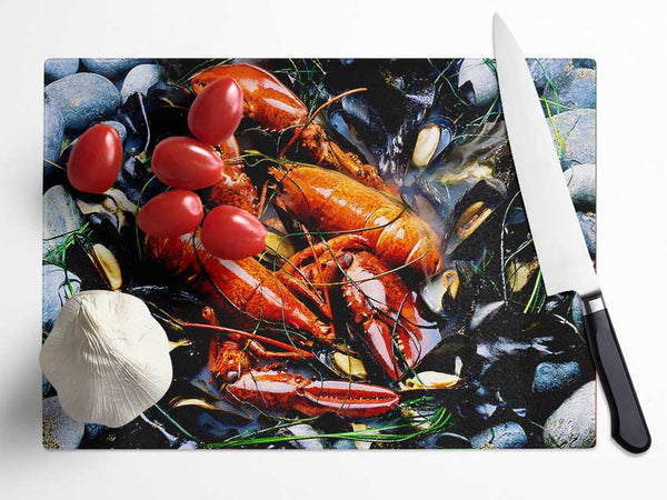 Lobster Pot Glass Chopping Board