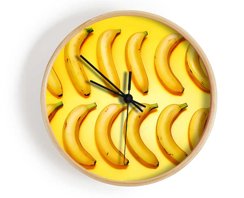 Banana Line-Up Clock - Wallart-Direct UK