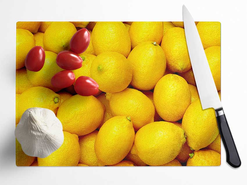 Nothing But Lemons Glass Chopping Board