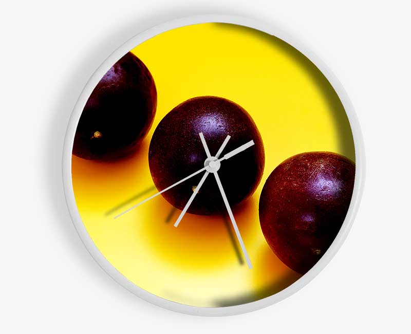 Plums Trio Clock - Wallart-Direct UK