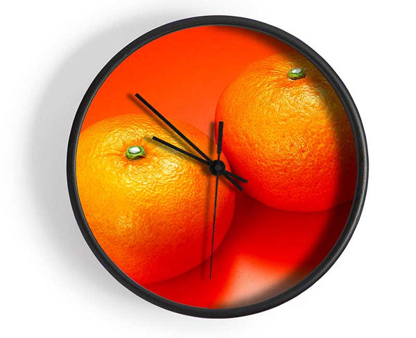 Orange Pair Clock - Wallart-Direct UK