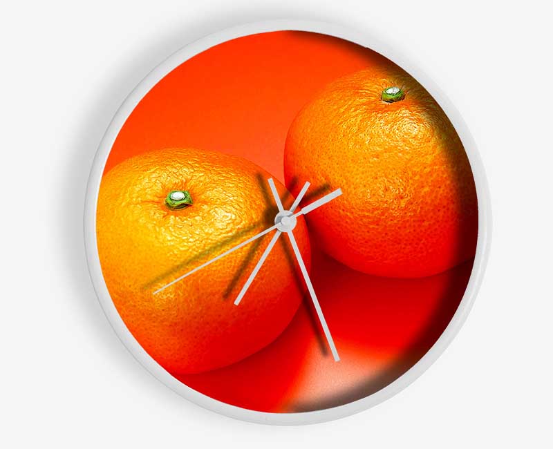 Orange Pair Clock - Wallart-Direct UK