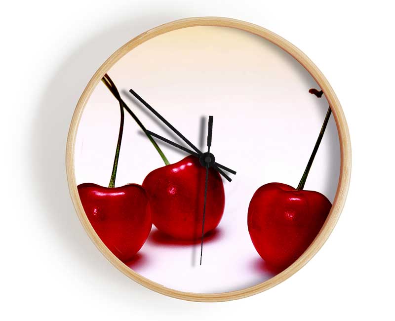 Cherry Trio Clock - Wallart-Direct UK