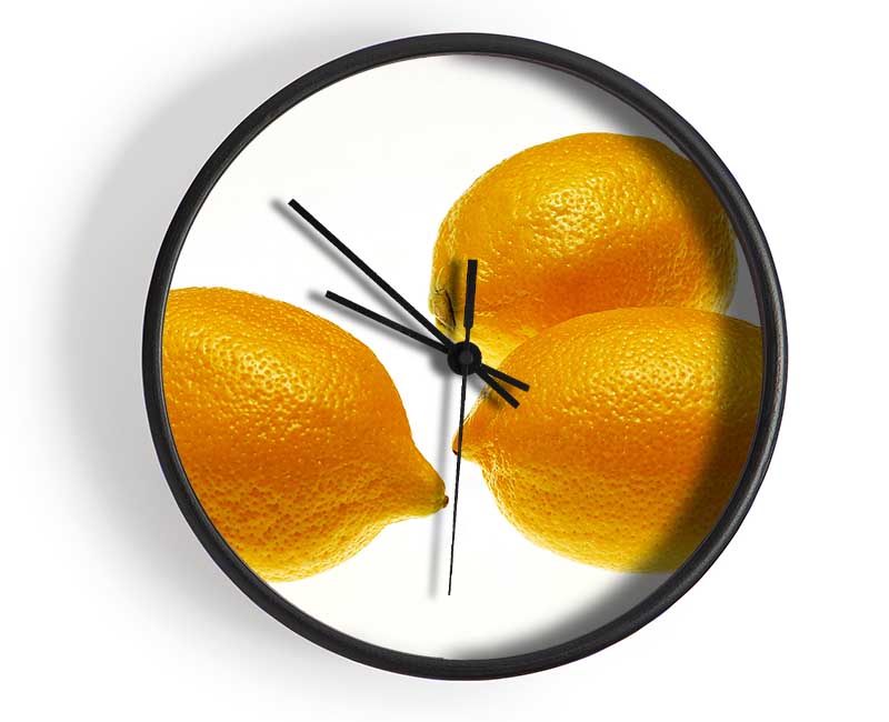 Lemon Trio Clock - Wallart-Direct UK