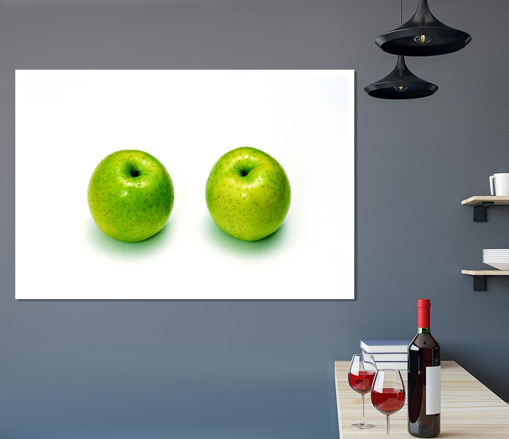 Apple Twins Print Poster Wall Art