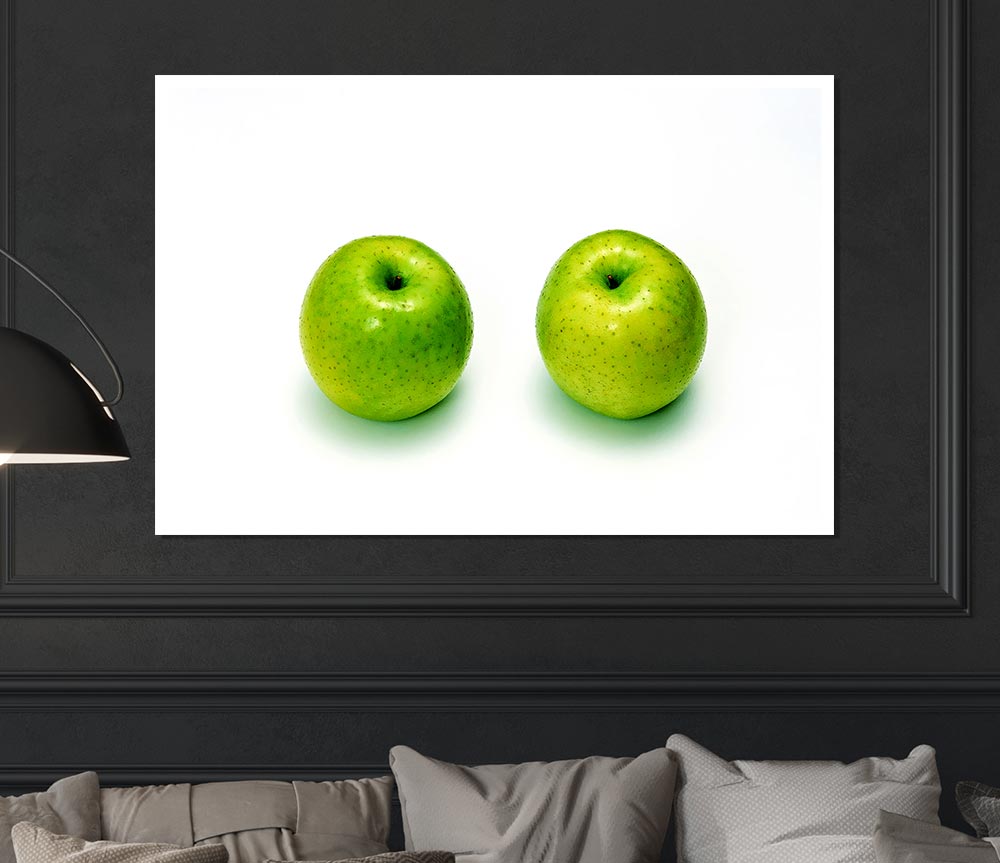 Apple Twins Print Poster Wall Art