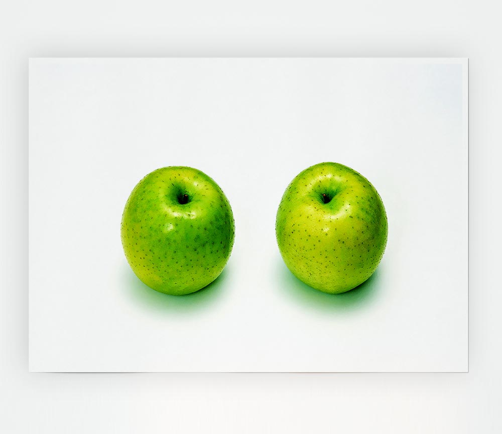 Apple Twins Print Poster Wall Art