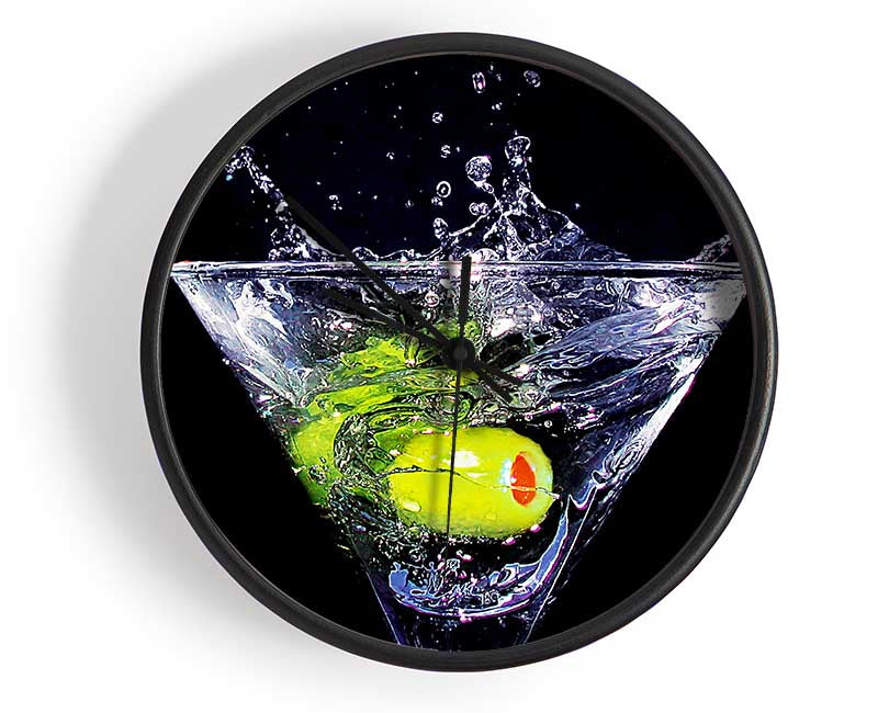 Olive Martini Clock - Wallart-Direct UK