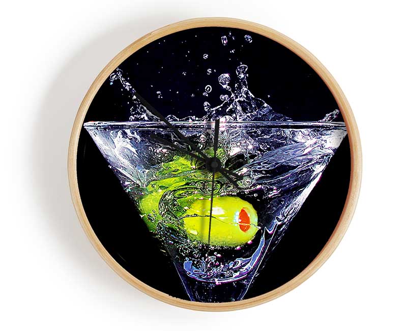 Olive Martini Clock - Wallart-Direct UK