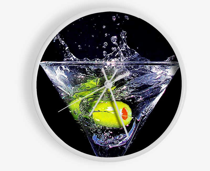 Olive Martini Clock - Wallart-Direct UK