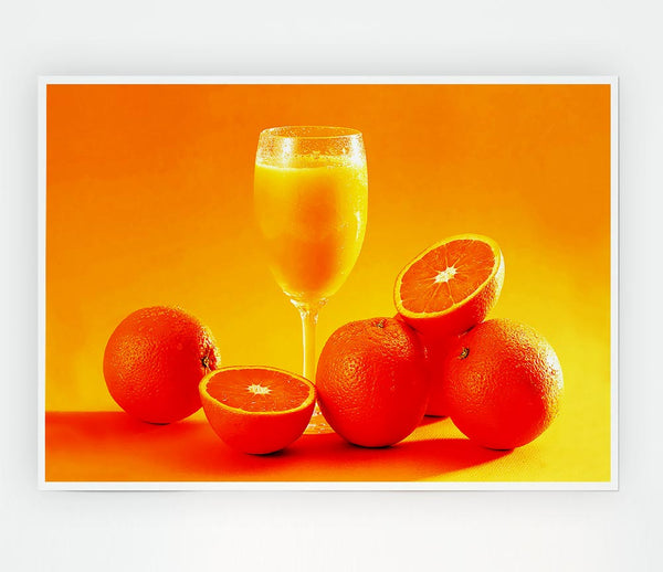 Breakfast Juice Print Poster Wall Art