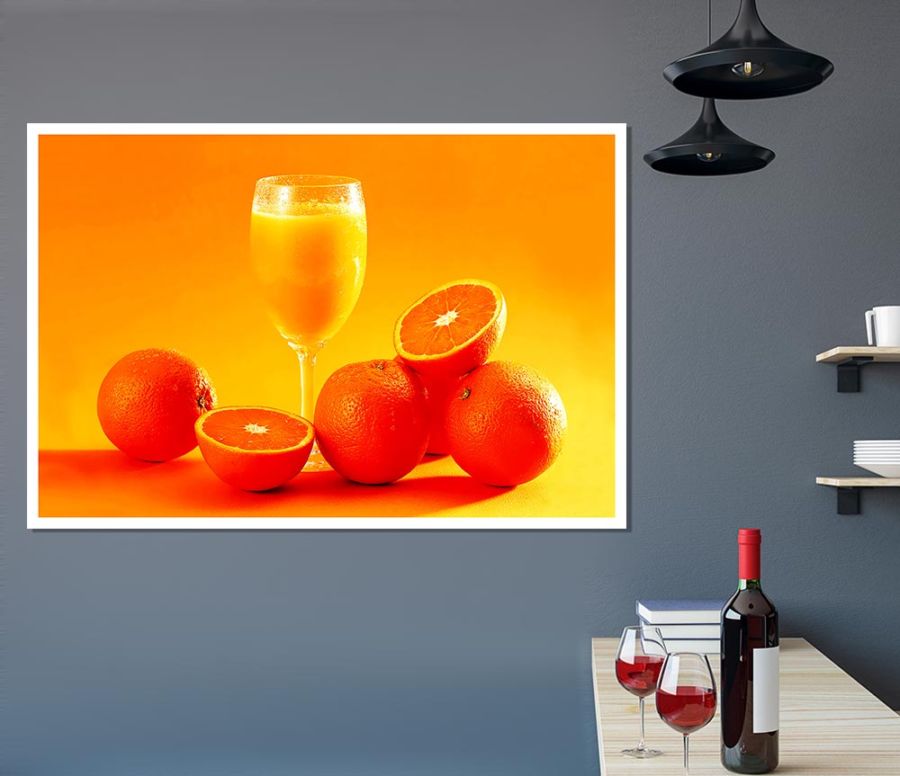 Breakfast Juice Print Poster Wall Art