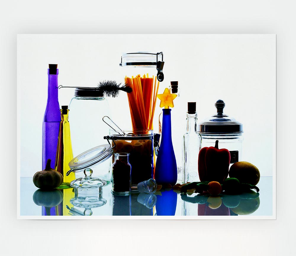 Kitchen Utensils Print Poster Wall Art